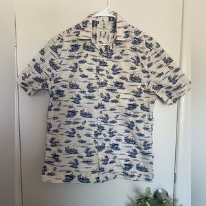 Nautical‎ Print Casual Shirt for Men 100 cotton size s